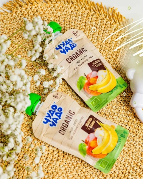 ЧУДО-ЧАДО Пюре органическое яблоко-банан 90гр